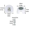 35PCS 21x20x10mm White Shelf Support Bracket Threaded Cam Lock Shelf