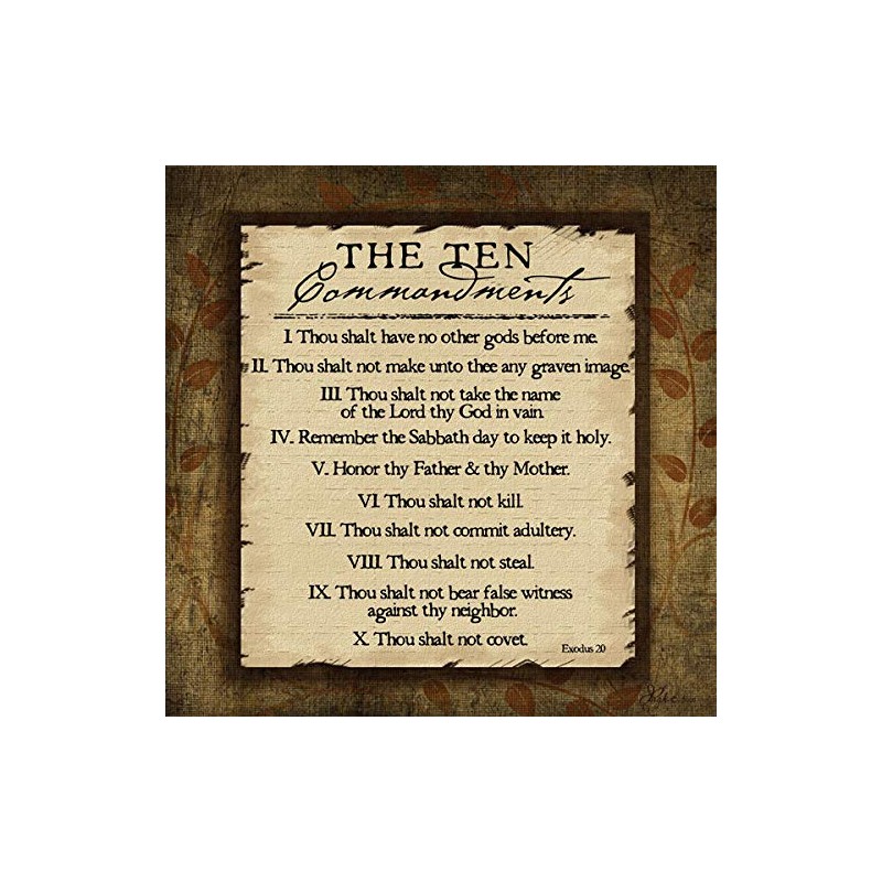 The Ten Commandments - Poster by Jennifer Pugh (12 x