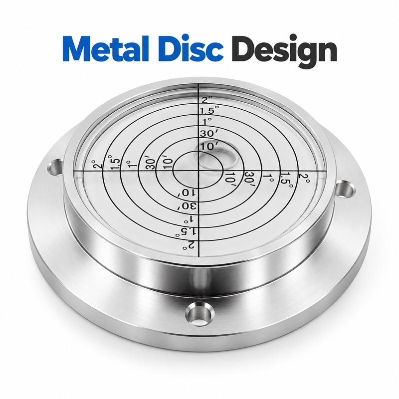 Metal Disc Bubble Level Tool for Precision Alignment – Compact