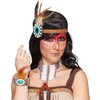 MIMIKRY Native American Jewellery Set Headband, Bracelet, Chain with Feathers