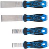 BGS 363 Universal Scraper Set, Silver/Black/Blue, Set of 4 Pieces