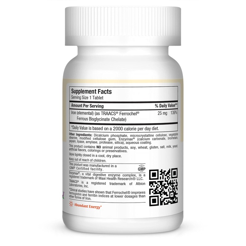 Maxi Health Iron Supplement - Gentle Iron Supplements for Men