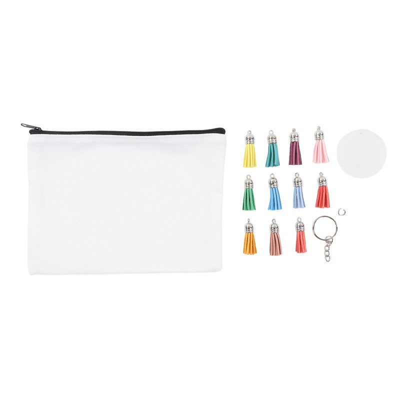 Sublimation Cosmetic Bag Blanks Set DIY Thermal Transfer Blank Cosmetic