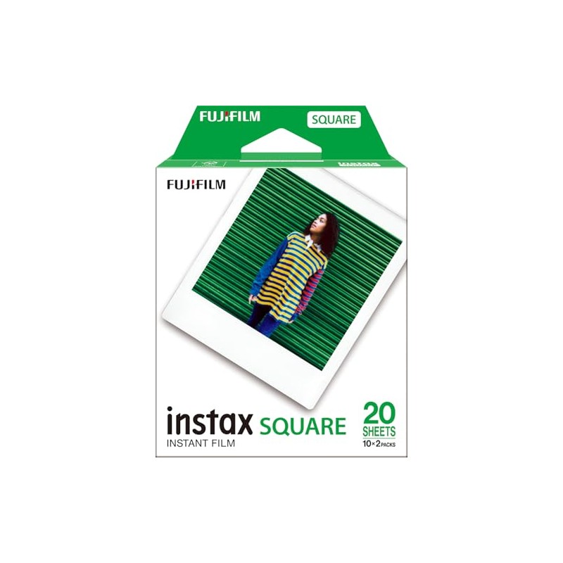 INSTAX Square ISO 800 Film with White Border, 2 x