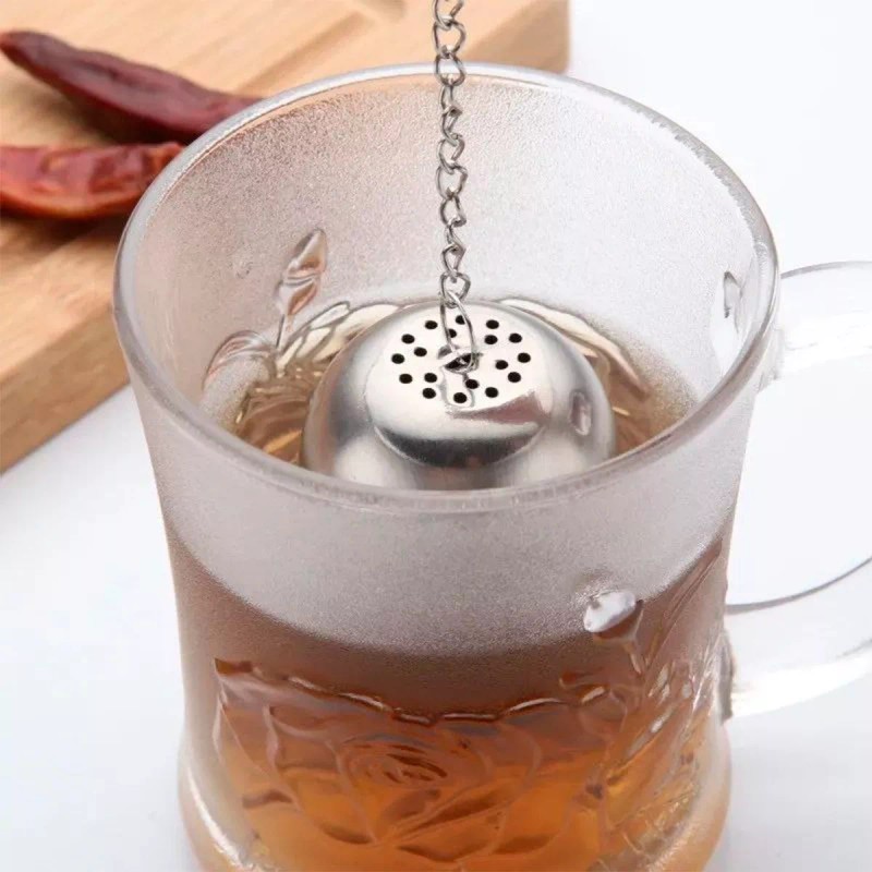 Feliz Fiesta Infusor Te Acero Inoxidable Esfera Cadena Colador Bebida