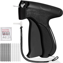 ANTAND Fine Stitch Gun Stitchy Mini Stitch Gun Quick Clothing Fixer for Clothes, Micro Tagging Gun for Clothing with 6 Fine Needles & 1000 Pcs Fasteners, Speedy Sticky Sewing Gun Hemming Tool Black
