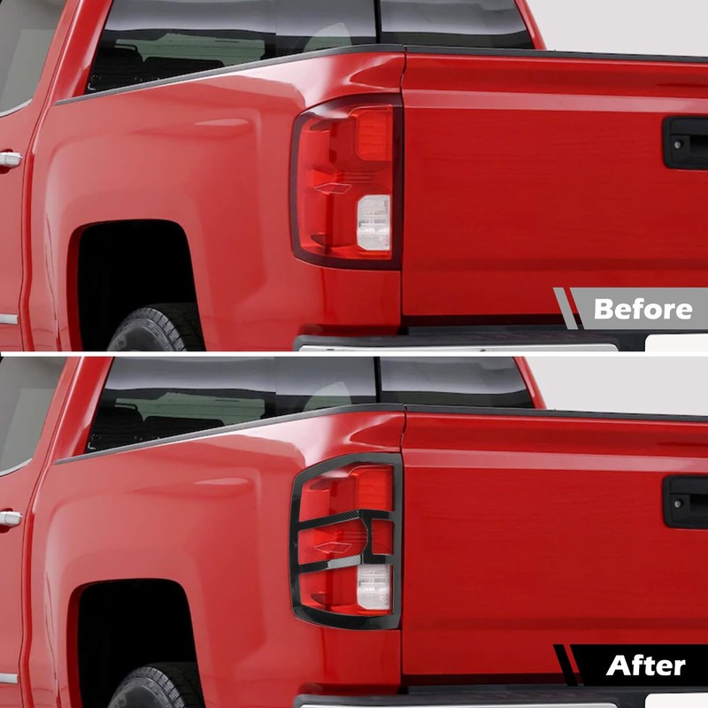 RT-TCZ for Silverado Rear Taillights Cover Frame Compatible with Chevy