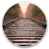 Vinyl Stickers (Set of 2) 20cm - Train Railway Track