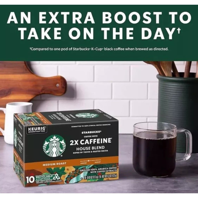 Starbucks 2 Boxes - Starbucks 2X Caffeine Med Roast K