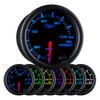 GlowShift Black 7 Color 100 PSI Oil Pressure Gauge Kit