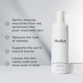 Medik8 Calmwise Soothing Cleanser - Ultra-Mild Chlorophyll Foam - Soothing & Cleansing - For Sensitive Skin - 150ml