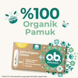 Organik Normal Tampon 16'lı