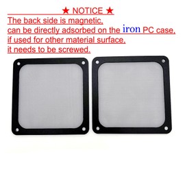 JZK 2pcs 120mm x 120mm Air Vent Grille Dust Filter Fan Cover with Magnetic Frame for PC Computer Cooling Fan Power Supply 3D Printer Cooling Case