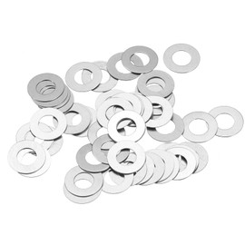 sourcing map M6 304 Stainless Steel Flat Washers, 50pcs 6x12x0.3mm Ultra Thin Flat Spacers for Screw Bolt, Electronic Repair, Automotive