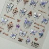 5D Embossed Nail Stickers Shell Light Butterfly Nail Decals 1PCS