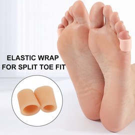 20 Stück Zehenkappen Schutz, Silikon Kleiner Zehenschutz Zehenschoner Zehenpolster Reibung Reduzieren(Hautfarbe, Weiß)