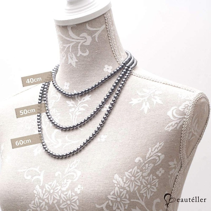 Beautéller Terahertz Necklace, 0.2 inches (6 mm), Neck Circumference Approx.