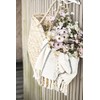 Ib Laursen 100% Cotton Blanket Throw Cream With Woven Black