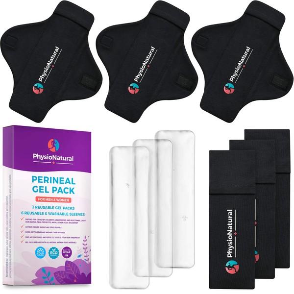 Reusable Perineal Ice Packs with Washable Sleeves – for Hemorrhoids, Postpartum Vaginal Pain, and Groin Discomfort
