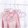 No-Slip Velvet Plastic Hangers,Pink(20Pack) for Coat Jackets, Pants, and Dress