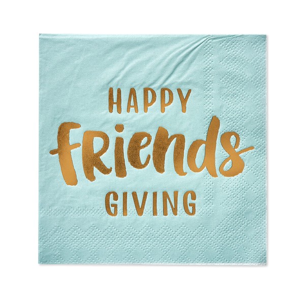 American Greetings 50-Count 5 in. x 5 in. Beverage Napkins, Friendsgiving Party Supplies