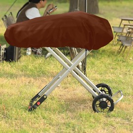 Grill Cover for Weber Traveler Portable Gas Grill 9010001,Weber Traveler Grill CoverHeavy Duty Waterproof 600D Oxford Fabric Grill Cover Portable with Coleman Roadtrip Accessories (Brown)