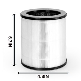 2 Packs MELEDEN P60 True HEPA Replacement Filters,3-in-1 Filter of Nylon Pre-Filter,True HEPA Filter,High-Efficiency Carbon Filter.