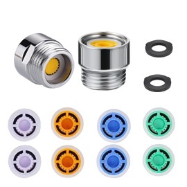 2Pack Shower Flow Restrictor, Flow Restrictor Shower, Shower Head Water Flow Restrictor, 2 Pcs Water Saving Shower Head and 4 Different Flows(4, 4.5, 7, 9L/min) for Fixed Shower Head and Handheld