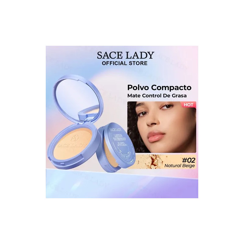 Sace Lady Base De Maquillaje Polvo Compacto Fijador Matte10g