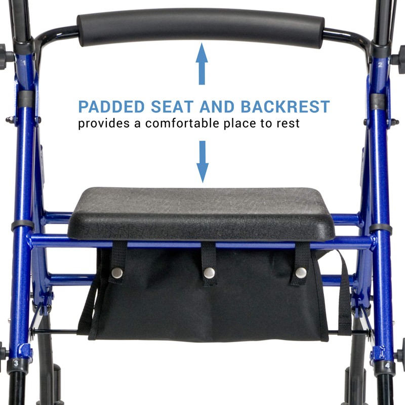 Lumex Set n' Go Rollator, Height-Adjustable, Rolling Walkers for Seniors