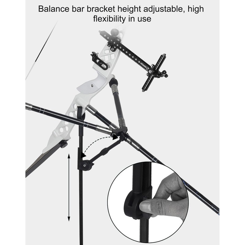 Archery Bow Stand Rack Height Adjustable Flexible Detachable Fiber Glass