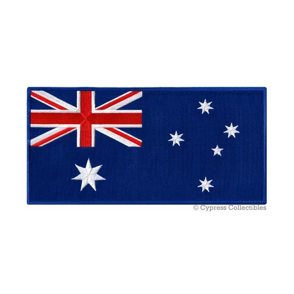 Cypress Collectibles Inc. LARGE AUSTRALIA FLAG PATCH embroidered iron-on AUSSIE