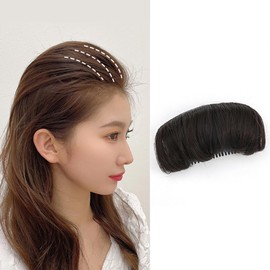 Hair Puff, Invisible Fluffy Hair Pad for Short Long Hair Natural Hair Bump Clip for Volume DIY Heighten Hair Bump Breathable Hair Puff for Women Girls Black, Hair Bun Invisible False Hair (brown)
