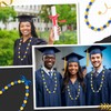 Kigeli 1 Pack 37 Inches Hawaiian Graduation Kukui Nut Leis