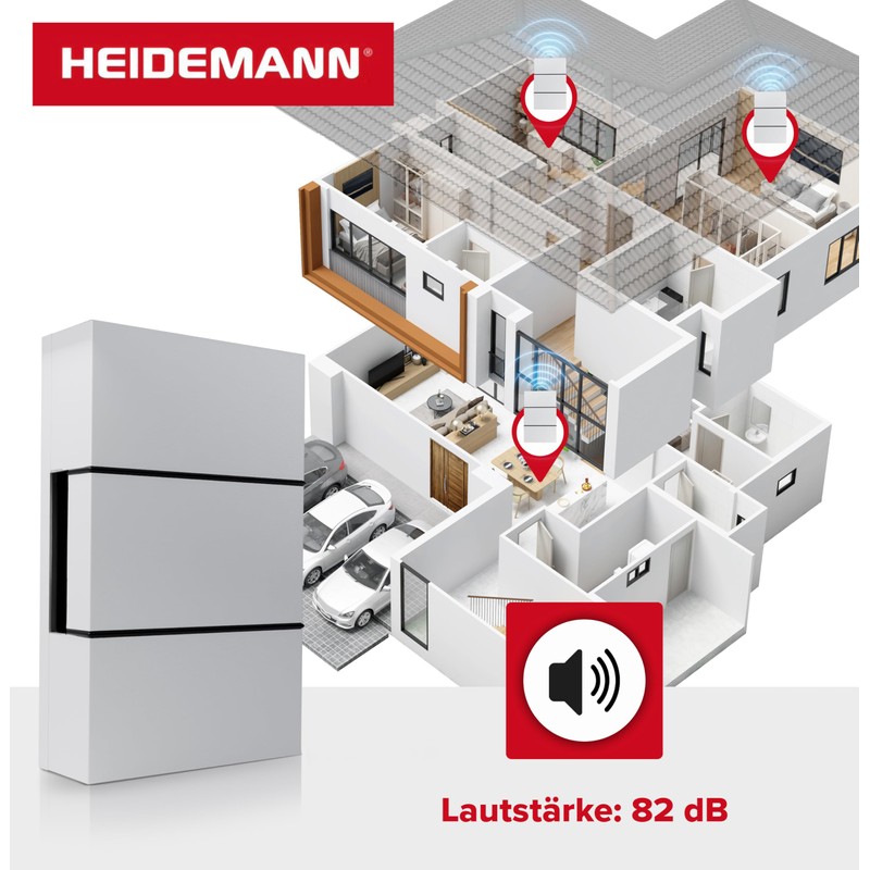 Heidemann Two-tone bell Ibis 230 V (receiver, volume 82 dB,