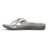 Vionic Merced Womens Cross Strap Slide Orthotic Sanda Silver -