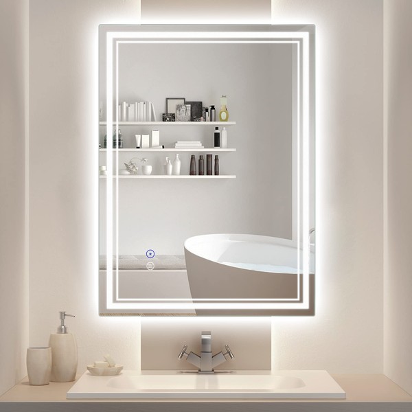 SaniteModar LED Bathroom Mirror, 32 x 24 inch Bthroom Mirror