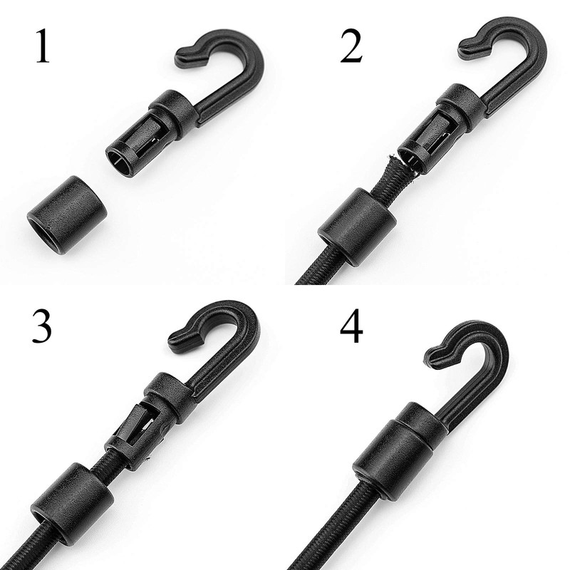 ZHOUBIN Shock Cord End Hooks for 3/16 inch to 1/4