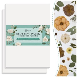 Happinit 2 Sheets Blotting Paper for Flower Press, Large A4 Highly Absorbent and Reusable Blotter Paper for Flower Press Herbarium Paper Craft 7.9 x 11.8 inch Blotter Paper Sheets (2)