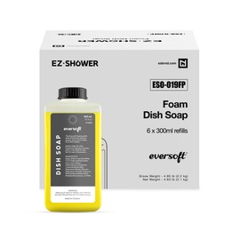 EZbrnd Eversoft Foaming Dish Soap Refill Cartridge, 300ml (10oz) x 6pk, Yuzu Scent