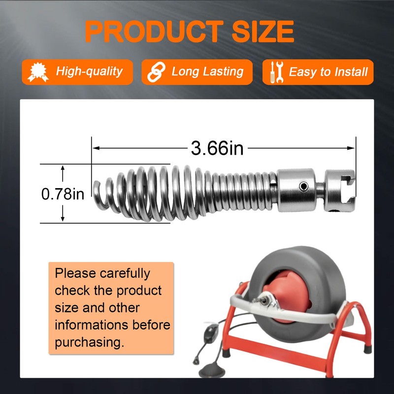 2 Pack 63065 Drop Head Auger T-217 4",Compatible With Ridgid