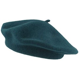 Breiter Women's Beret Hat Wool Hat – One Size – Barret Made of 100% Wool, petrol