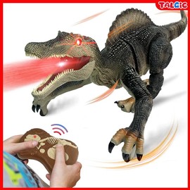 RC T-rex Animal Toy, Spinosaurus and T-rex, swift movement & water spray, gift for boys:_Spinosaurus