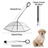 ENJOYING Dog Umbrella Small Breed, Clear Dog Umbrella Leash for