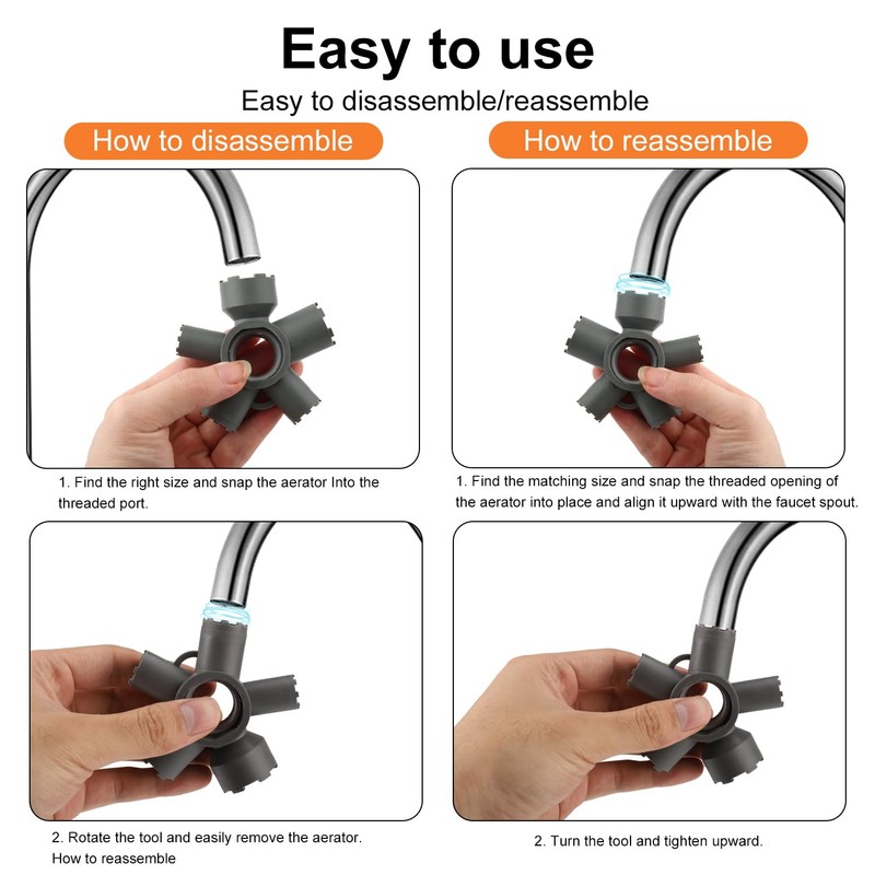 Lyreh 10 in 1 Faucet Aerator Removal Tool, Universal Aerator