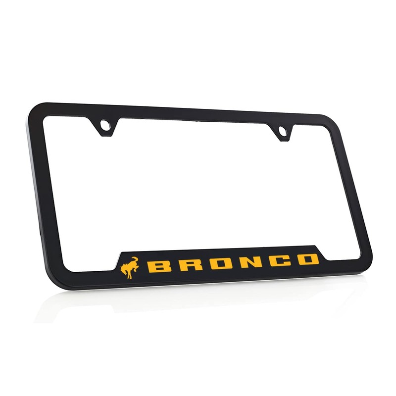 Ford Bronco UV Printed License Plate Frame - Orange