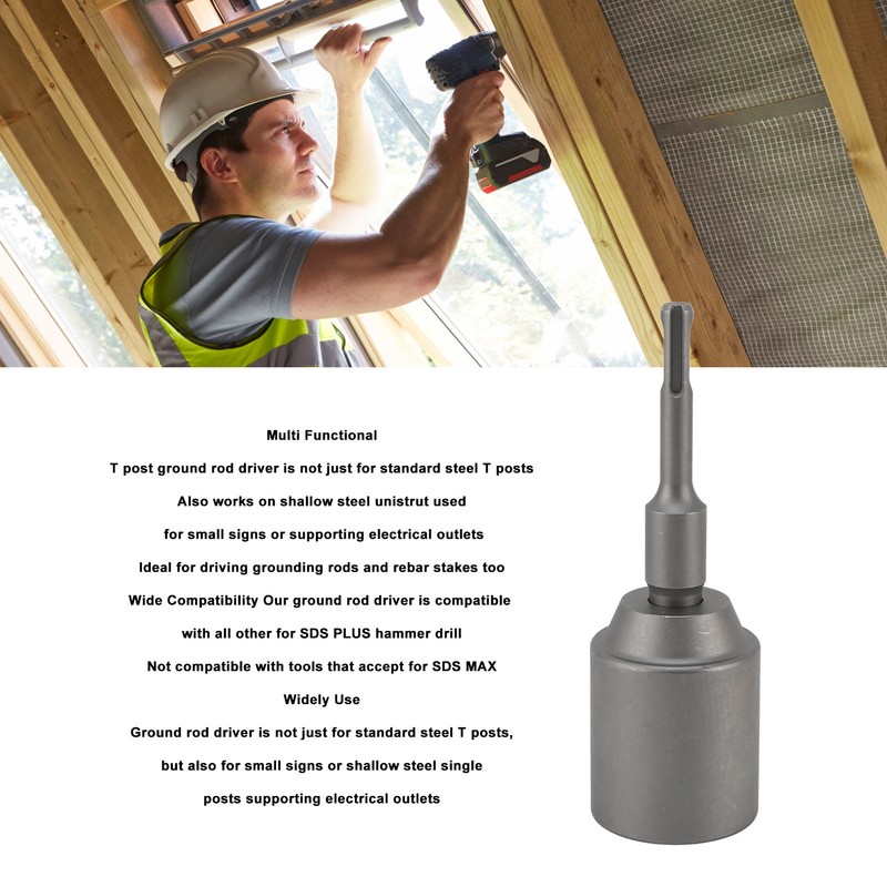 Forged Steel Grounding Rod Driver Heavy Duty T Post Ground