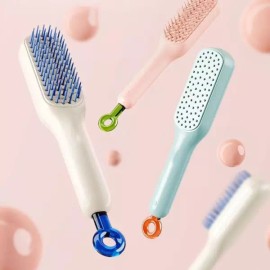Magic 휴대용 매직 원터치 소프트 헤어브러쉬 머리빗 볼륨 롤빗 헤어롤 [민트] Portable Magic One-Touch Soft Hair Brush Comb Volume Roll Brush Hair Roll [Mint]