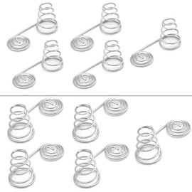 Cilky 10pcs AAA Battery Positive Negative Conversion Spring Contact Plate AA Battery Nickel Wire Coil Conical Spring Small Springs Compression (Size: 9x23)