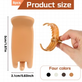 8PCS Matte Ponytail Claw Clip, Claw Clips for Women, Ponytail Clip for Women Thick and Thin Long or Short Hair